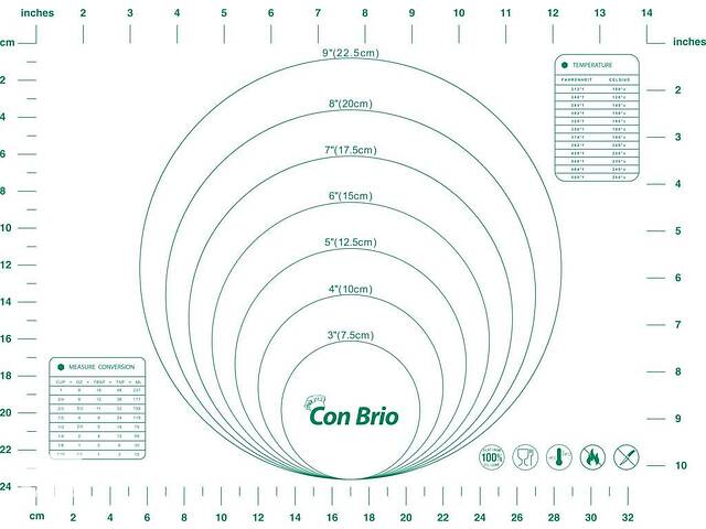 Силиконовый коврик 30х40 см Con Brio CB-675-Green