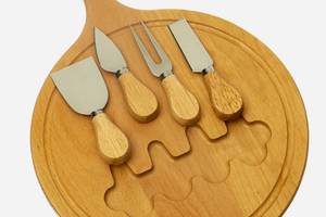 Сырная деревянная доска+ножи Wood 38х28 см 18601-003 Купи уже сегодня!