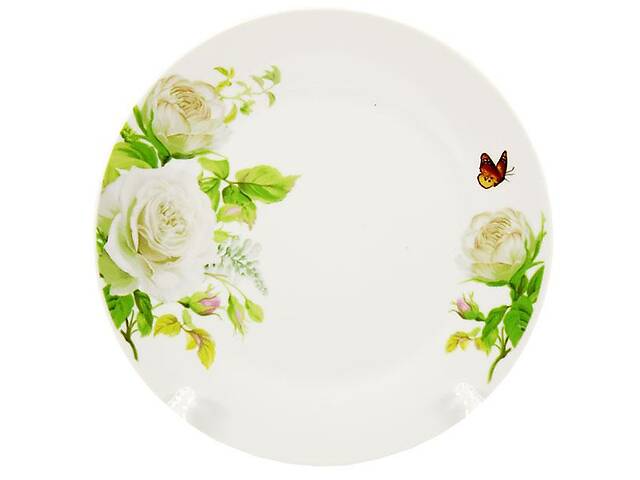 Тарелка десертная Interos Белая роза 18-031С-18-M 18 см