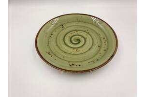 Тарелка десертная TULU spiral-green-20 20 см зеленая