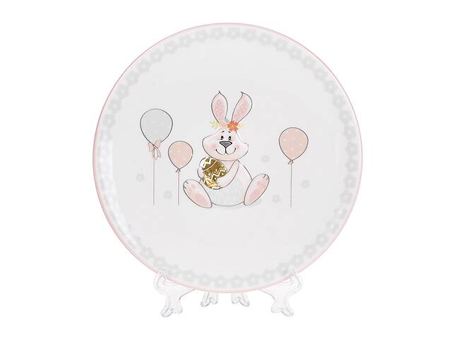Тарелка керамическа с объемным рисунком LI100367 'Веселый кролик' BonaDi 17см