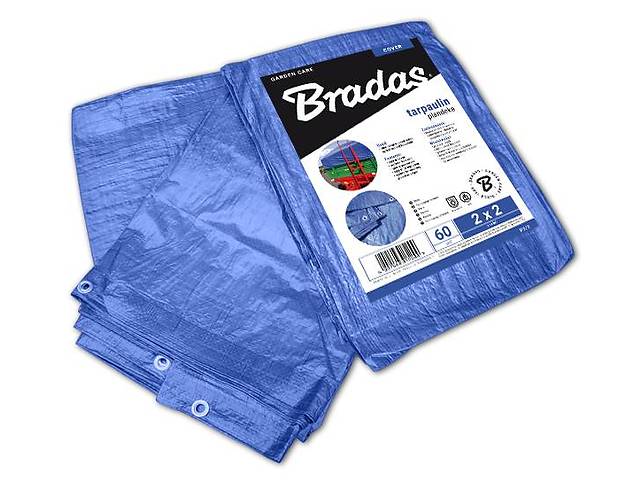 Тент водонепроницаемый Bradas BLUE 60 гр/м² 8 x 10 м PL8/10