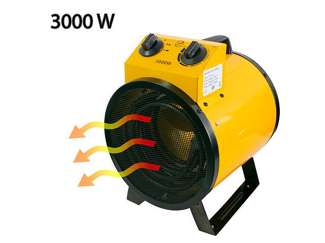 Теплопушка 'Industrial Fan Heater BJE-K3' 3000W Желтая, обогреватель электрический тепловентилятор (ST)