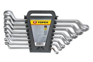 Topex 35D856 Набiр ключiв накидних вигнутих, 6-22 мм, 8 шт.