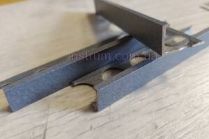 Торцевий L-подібний алюмінієвий профіль для керамічної плитки до 10мм АП10 Грес 71 (2,7 м)