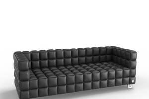 Трехместный диван KULIK SYSTEM NEXUS Кожа 3 Черный (hub_FFRV03913)