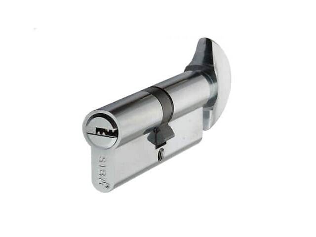 Цилиндр Дверной Siba Перфорированный Ключ-Вороток 80 Мм Хром (240652)