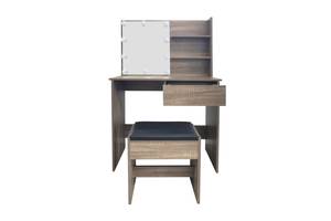 Туалетный, косметический столик + табурет с подсветкой AVKO ADT9 Grey Walnut Купи уже сегодня!