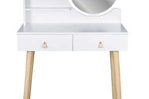 Туалетный столик Jumi SCANDI на 2 ящика с зеркалом белый