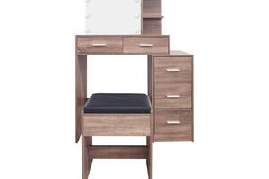 Туалетный, косметический столик + табурет с подсветкой AVKO ADT17 Grey Walnut