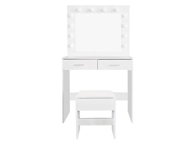 Туалетный столик + табурет с подсветкой AVKO ADT3 White