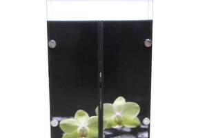 Тумба Mikola-M Eco Green light Орхідея з квадратним умивальником 50 см