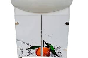 Тумба с умывальником Mikola-M Eco Green light Orange Солас 55 см Белый