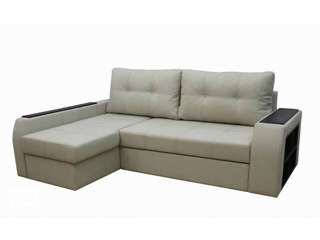 Угловой диван Garnitur.plus Барон светло-бежевый 250 см (DP-165)