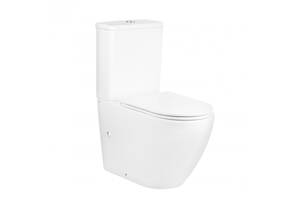 Унітаз-компакт Qtap Robin Ultra Quiet безободковий з сидінням Soft-close QT13222128AUQ1W