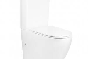 Унітаз-компакт Qtap Robin Ultra Quiet безободковий з сидінням Soft-close QT13222128AUQ1W