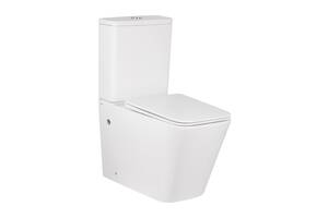 Унітаз-компакт Qtap Tern безобідковий з сидінням Soft-close QT17222093ARW