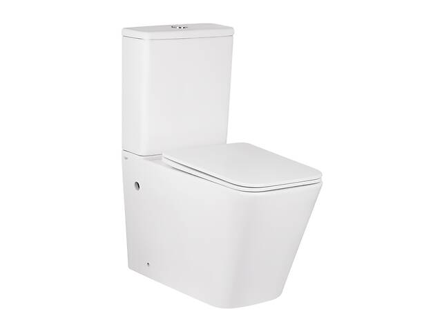 Унітаз-компакт Qtap Tern безобідковий з сидінням Soft-close QT17222093ARW