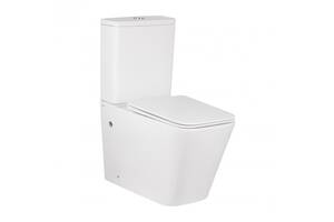 Унітаз-компакт Qtap Tern безобідковий з сидінням Soft-close QT17222093ARW