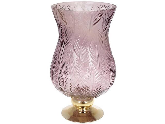 Ваза Ancient Glass Розалин 19х20х35см фиолетовое стекло Bona DP67889