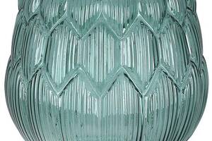 Ваза декоративная Ancient Glass Артишок Ø14х16см, зеленое стекло