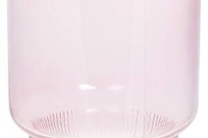 Ваза декоративная Ancient Glass 'Фуджи' 25.5х14см, стекло, светло-розовый
