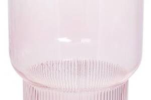 Ваза декоративная Ancient Glass 'Фуджи' 32х13см, стекло, светло-розовый
