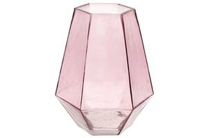 Ваза декоративная Ancient Glass 'Винченцо' 21х17см, стекло, розовый