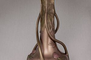 Ваза декоративная настольная Veronese Стрекоза на лотосе 46 см 10145 бронзовое напыление Купи уже сегодня!