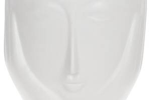 Ваза керамическая 'Illusion Лицо' Ø15х16см, матовый белый