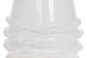 Ваза керамическая 'Stone Flower Катарина' 17x17x17см, белый глянец