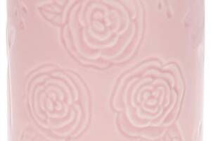 Ваза 'Розовая Роза' 10.5х10.5х18.5см керамическая розовая