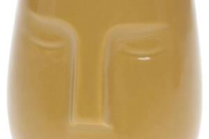 Ваза интерьерная Лицо фарфоровая диаметр 8,6х10см mustard BonaDi DP219236