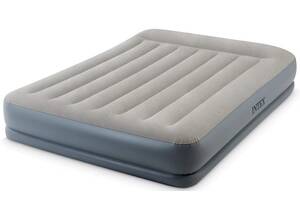 Велюр кровать надувная Intex 64118 со встроенным электронасосом