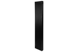 Вертикальные дизайнерские радиаторы отопления ТМ ARTTIDESIGN Bari II 8/1800 чёрный матовый