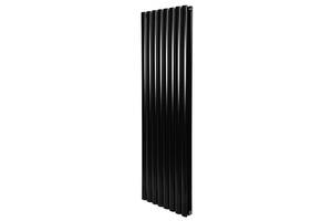 Вертикальный дизайнерский радиатор отопления ТМ ARTTIDESIGN Rimini || 8/1500 чёрный матовый