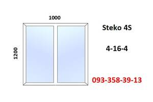 Окно пластиковое 1000x1200 глухое (металлопластиковое) за 7-14 дней.