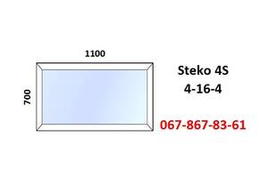 Окно пластиковое 1100х700 (металлопластиковое) за 7-14 дней!