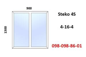 Окно пластиковое 900x1300 (металлопластиковое) за 7-14 дней!