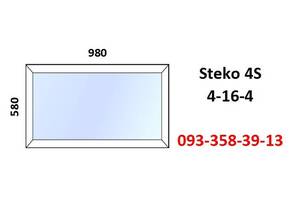 Вікно пластикове 980x580 глухе (металопластикове) за 7-14 днів.