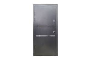 Входная дверь левая ТД 886М 2050х860 мм Серый/Царга белая