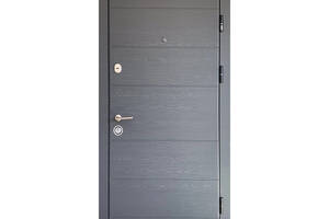 Входная дверь Министерство дверей 2050х860 мм Дуб грифель горизонт/Дуб пломбир горизонт (ПК-202 элит R)