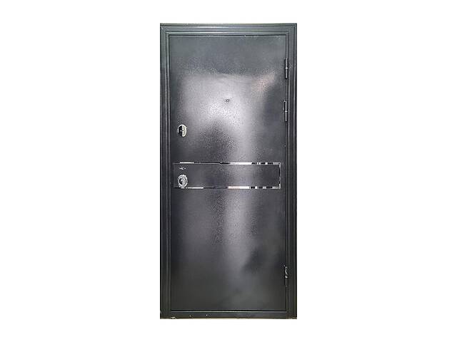 Входная дверь правая ТД 500 2050х960 мм Графит/Мрамор белый