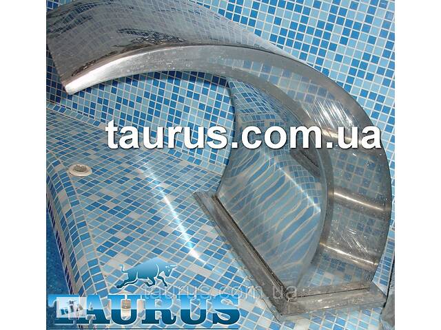Водопад в бассейн Classic (массажер для плеч и спины) из полированной нержавеющей стали. Производство TAURUS 500