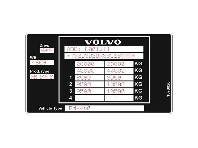 Volvo - VIN Наклейки, таблички. Дублирующие, Идентификационные, с Вин кодом.