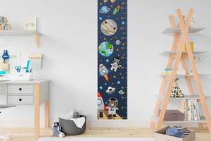 Виниловая интерьерная наклейка декор на стену обои и другие поверхности 'Космос. Планеты' 30х155 см Кавун НС000818