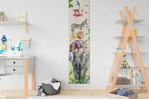Виниловая интерьерная наклейка декор на стену обои и другие поверхности 'Животные из Джунглей' 30х155 см Кавун НС000820