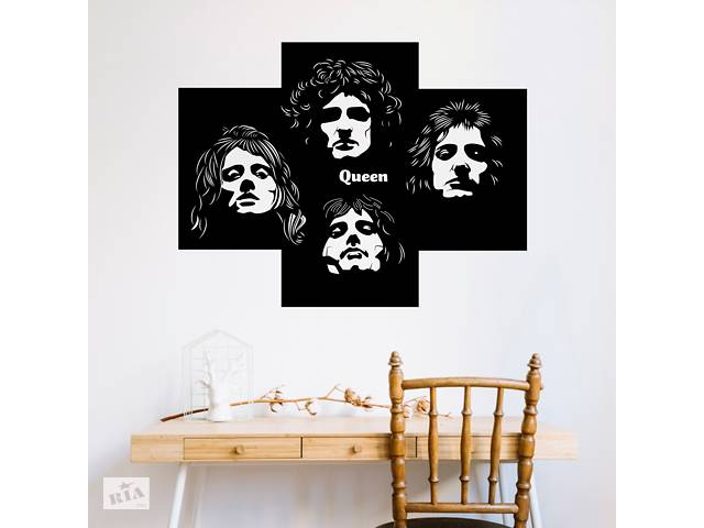 Виниловая интерьерная наклейка декор на стену обои и другие поверхности 'Группа Queen. Музыка' НС000876 Кавун 60х45 см
