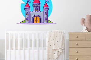 Виниловая интерьерная наклейка декор на стену и обои в детскую комнату 'Замок' Кавун 100х100 см