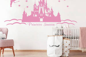 Виниловая интерьерная наклейка декор на стену и обои «Замок принцессы. Princess» Кавун 120х63 см